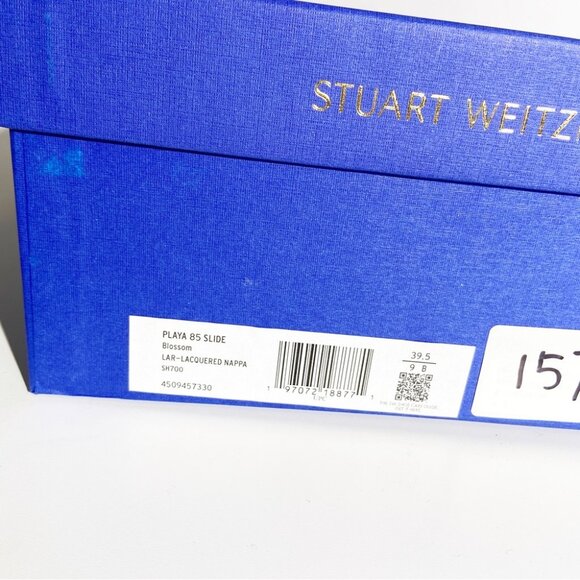 NWT STUART WEITZMANPlaya 85MM Knotted Leather Slides in bloom pink size 9 - Picture 9 of 9